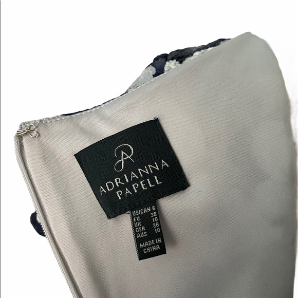 Adrianna Papell floral jacquard dress back slit - Picture 5 of 5